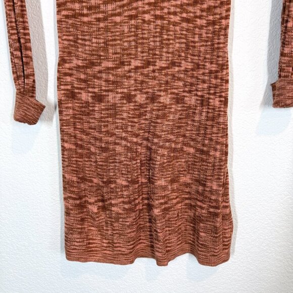 L Space Aria Mini Dress Bodycon Knit Orange Long Sleeve Stretchy Small - Picture 8 of 12